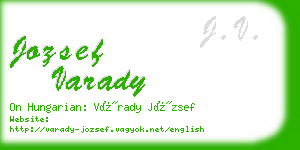 jozsef varady business card